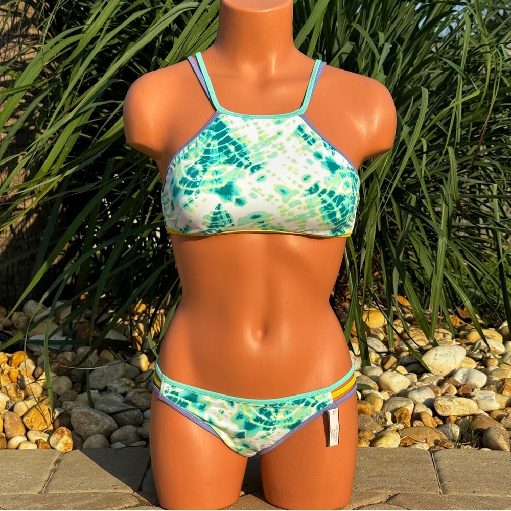 Victoria’s Secret Swim High-neck Bikini Top S & Strappy Cheeky Bikini Bottom